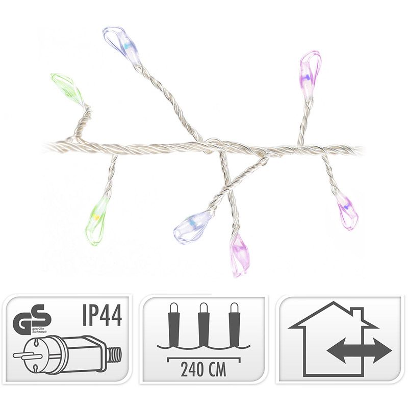 Zilverdraad - cluster - 240LED - multicolor Zilverdraad - cluster - 240LED - multicolor - Afbeelding 3