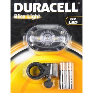 Duracell LED fietslamp (voorzijde) met batterijen