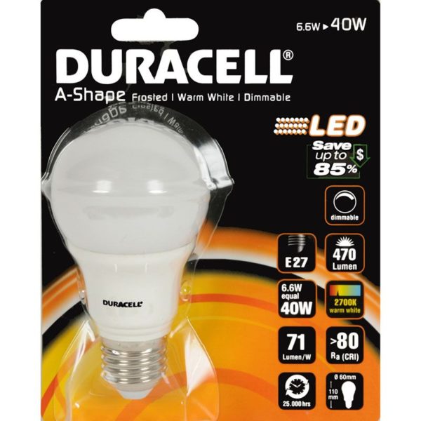 Duracell Dimbare LED-lamp 6,6W