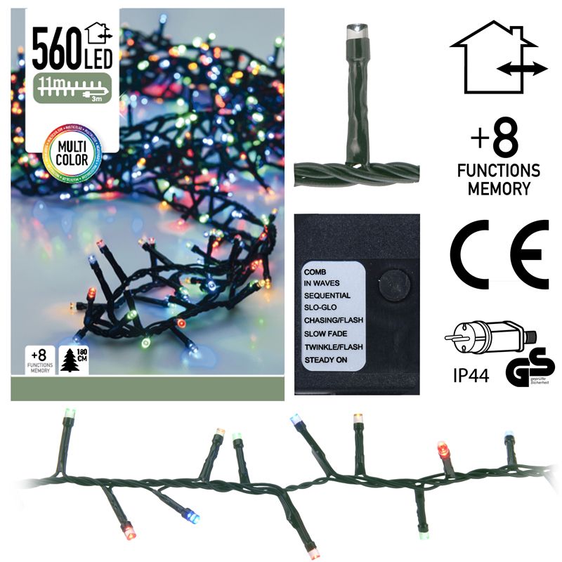 Micro Cluster 560 LED's 11 meter multicolor Micro Cluster 560 LED's 11 meter multicolor - Afbeelding 2