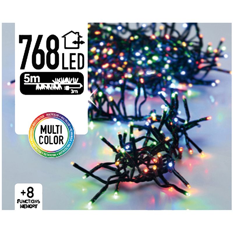 Clusterverlichting 768 LED 5.5m multicolor Clusterverlichting 768 LED 5.5m multicolor