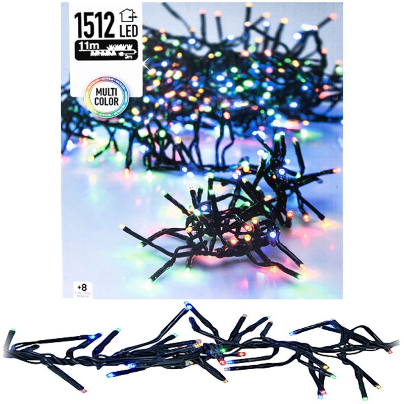 Clusterverlichting 1512 LED 11m multicolor Clusterverlichting 1512 LED 11m multicolor