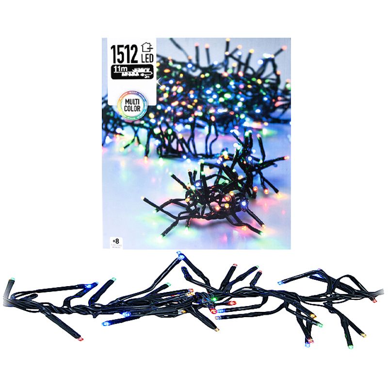 Clusterverlichting 1512 LED 11m multicolor Clusterverlichting 1512 LED 11m multicolor - Afbeelding 3