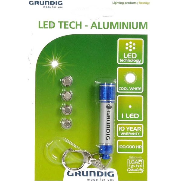 Grundig  LED zaklamp met sleutelhanger, 6cm