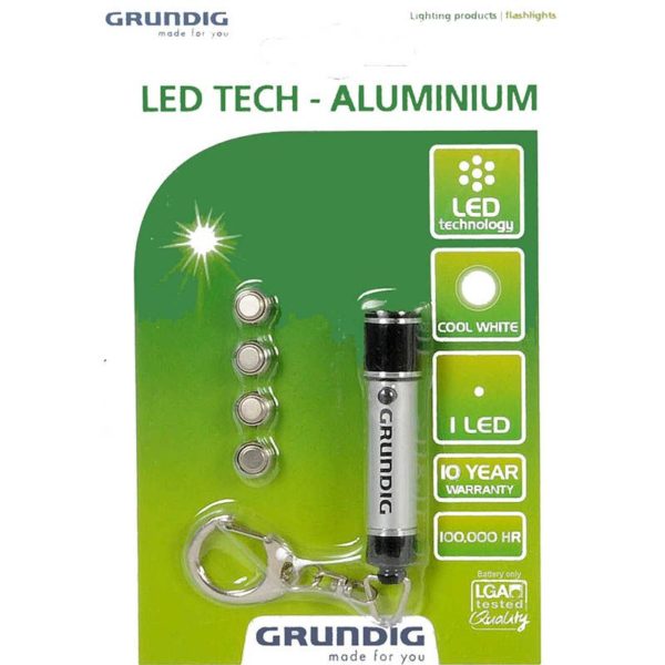 Grundig  LED zaklamp met sleutelhanger, 6cm