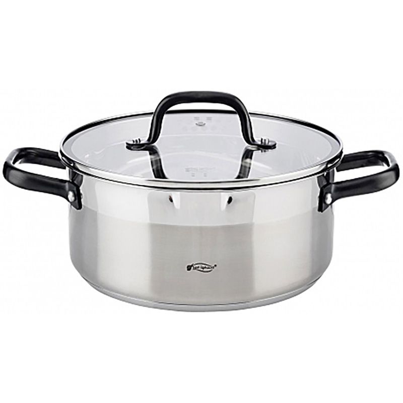 San Ignacio RVS kookpan met glazen deksel, Ø20x8.5cm, 2 liter - serie Vita San Ignacio RVS kookpan met glazen deksel, Ø20x8.5cm, 2 liter - serie Vita