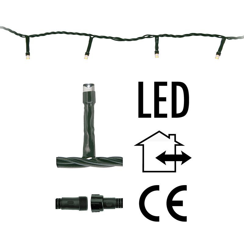 Koppelbare Kerstverlichting - 200 LED - 6m - extra warm wit Koppelbare Kerstverlichting - 200 LED - 6m - extra warm wit - Afbeelding 2