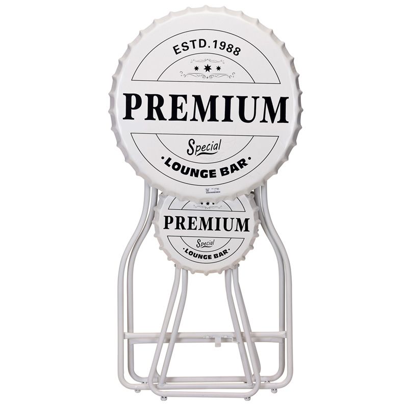 Bartafel met 2 stoelen - wit Bartafel met 2 stoelen - wit - Afbeelding 3