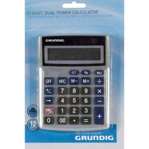 Grundig Calculator met dubbele voeding, 12 cijfers