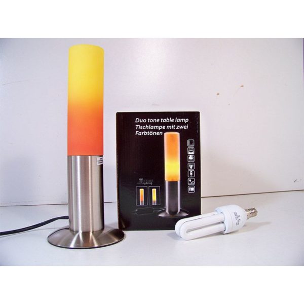 Roestvrijstalen tafellamp Duo Tone (27cm)