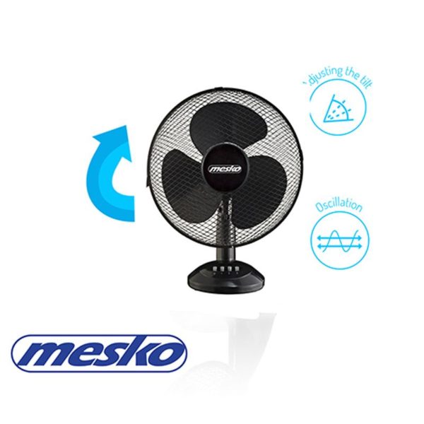 Mesko MS7310 - Tafelventilator zwart - 40cm