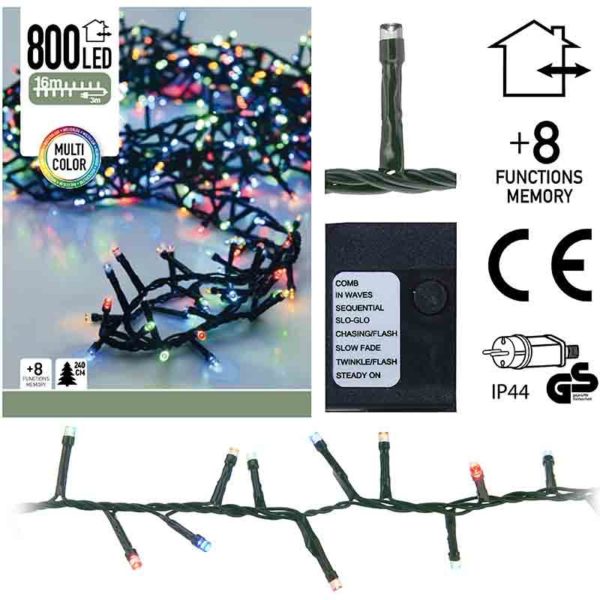 Micro Cluster 800 LED's 16 meter multicolor