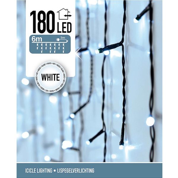 IJspegel verlichting - 180 LED - 6 meter - wit