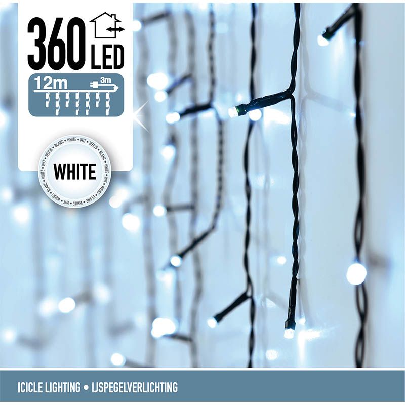 IJspegel verlichting - 360 LED's -12 meter - wit IJspegel verlichting - 360 LED's -12 meter - wit