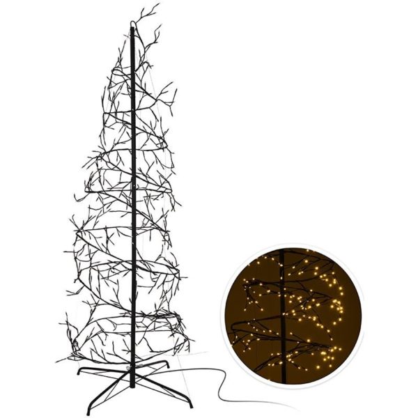 Kerstboom spiraal 180cm - 432 LED - zwart
