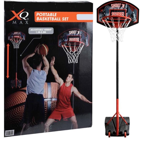 Basketbal standaard - in hoogte verstelbaar - verrijdbaar