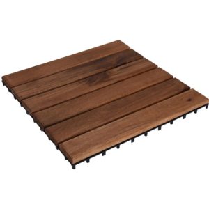 Terrastegels acaciahout - set van 9 - 30x30