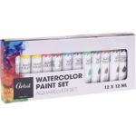 Aquarelverf in diverse kleuren 12ml - 12 tubes