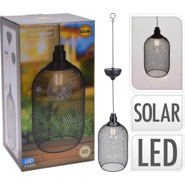 Solar Hanglamp - LED filament - metaal - warm wit
