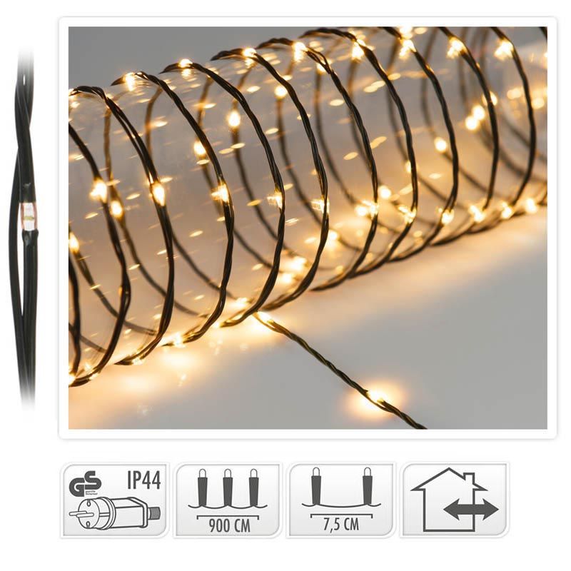 LED Verlichting 120 LED - 9 meter - extra warm wit - voor binnen en buiten - Soft Wire LED Verlichting 120 LED - 9 meter - extra warm wit - voor binnen en buiten - Soft Wire