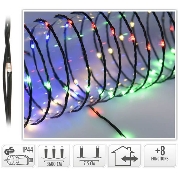 LED Verlichting 480 LED - 36 meter - multicolor - voor binnen en buiten - 8 Lichtfuncties - Soft Wire