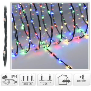 LED Verlichting 1000 LED - 30 meter - multicolor - voor binnen en buiten - 8 Lichtfuncties - Soft Wire