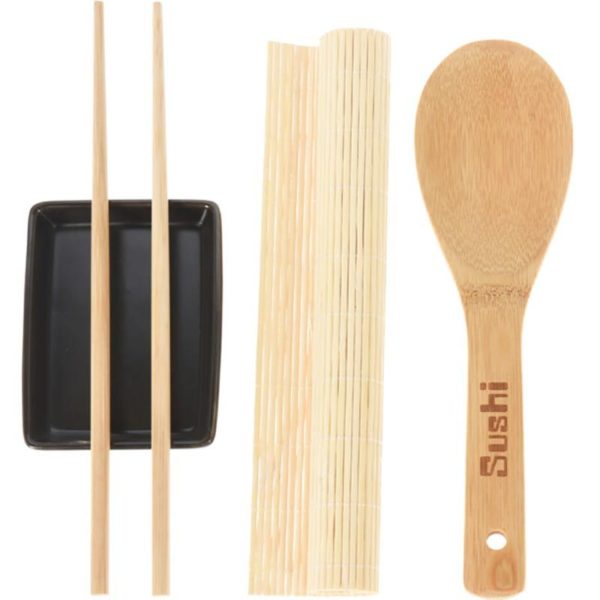 Sushi Set - Bamboe + Keramiek - voor 2 personen
