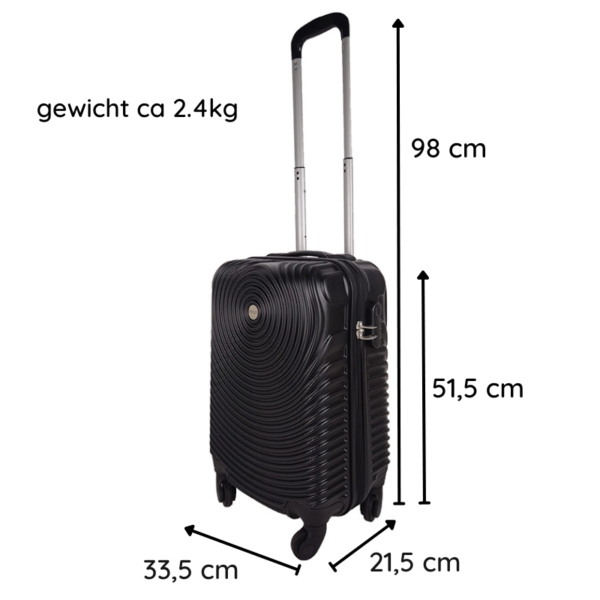 Ceruzo Handbagage Koffer - 51.5 cm - Zwart