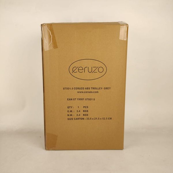 Ceruzo Handbagage Koffer - 51.5 cm - Grijs