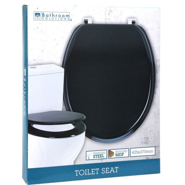 Toiletbril MDF - Hout - Zwart