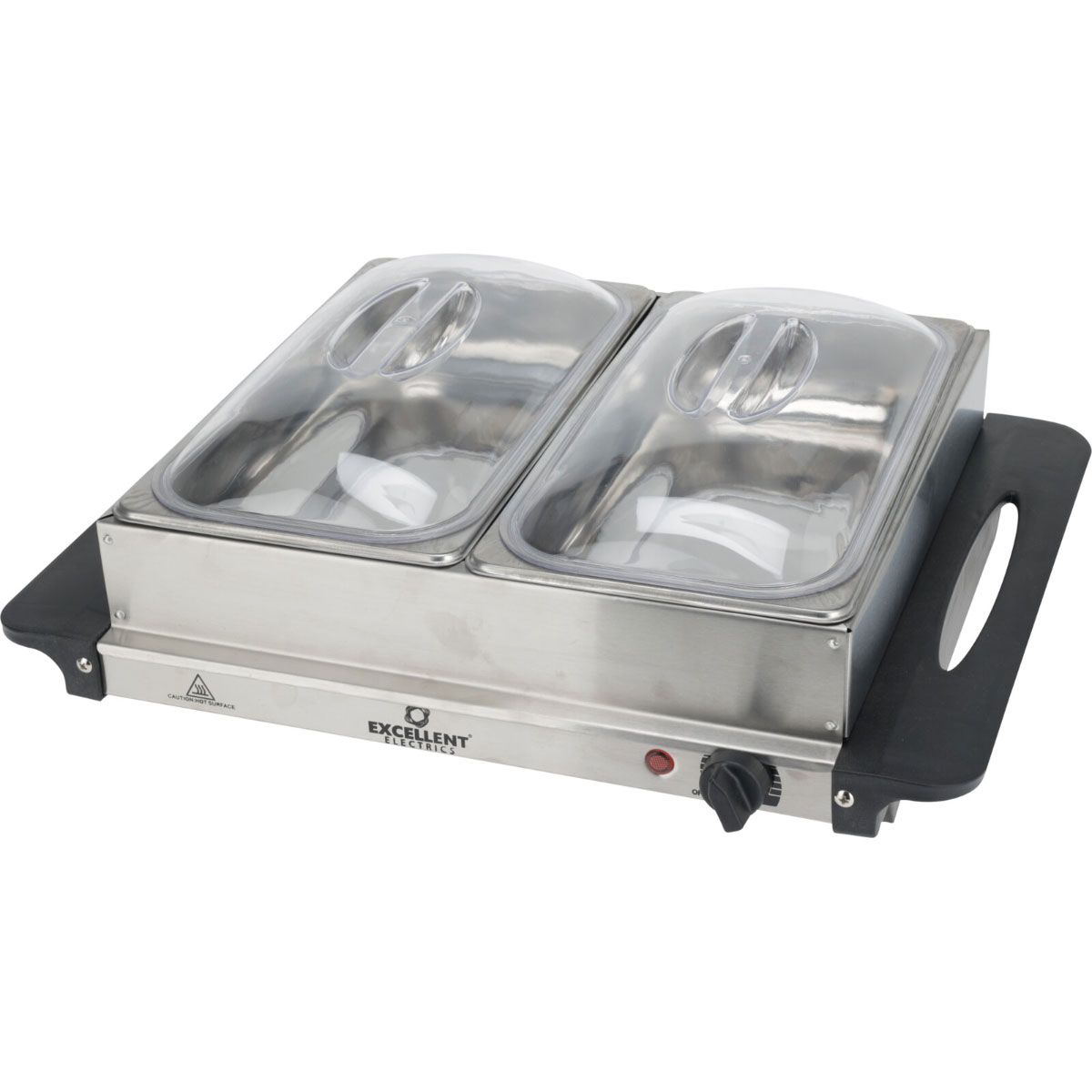 Excellent Electrics Buffetwarmer met Warmhoudplaat - 2x2.4 Liter Excellent Electrics Buffetwarmer met Warmhoudplaat - 2x2.4 Liter