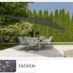 Schaduwdoek Camouflage - driehoek 360x360x360 - donkergrijs