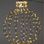 Verlichte Kerstbal - 45cm - Zwart Frame