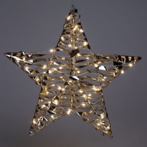 Verlichte Kerstster - Goud - 40 cm - 60 led