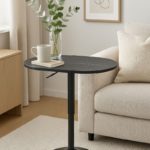 Ceruzo Bijzettafel - Theetafel - Ovaal - Hoogte Verstelbaar - Draaibaar - Zwart