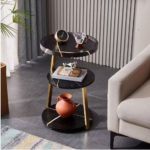 Ceruzo Moderne Bijzettafel - Zwart - Goud