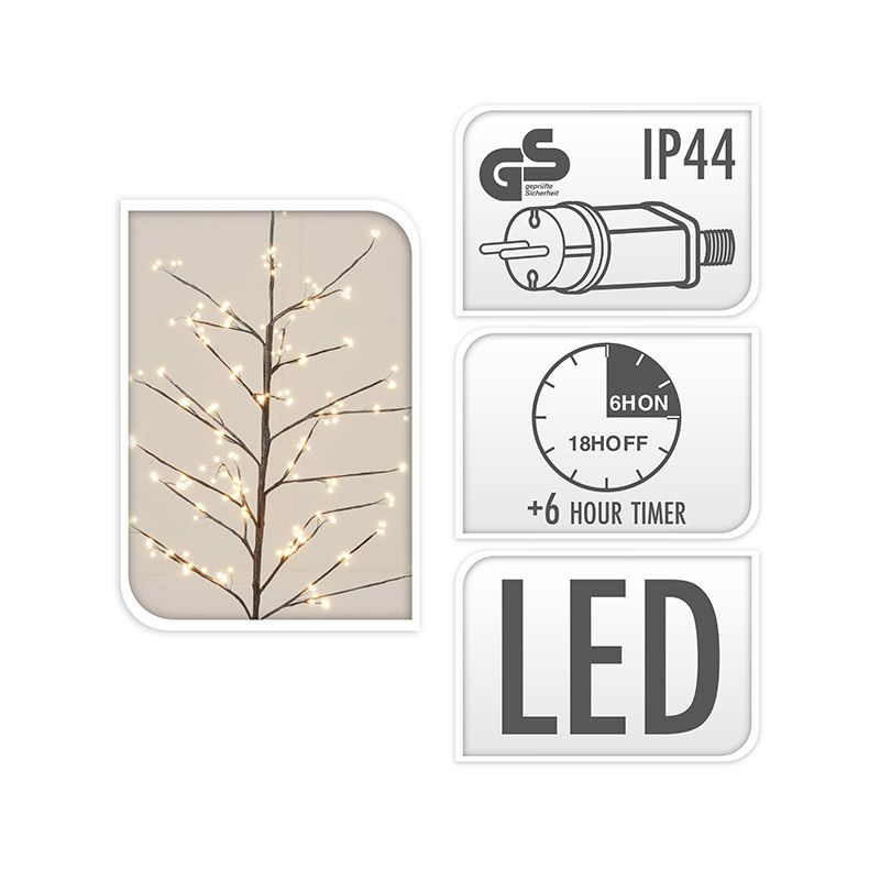 Lichtboom 120cm - 240LED - met timer Lichtboom 120cm - 240LED - met timer - Afbeelding 2