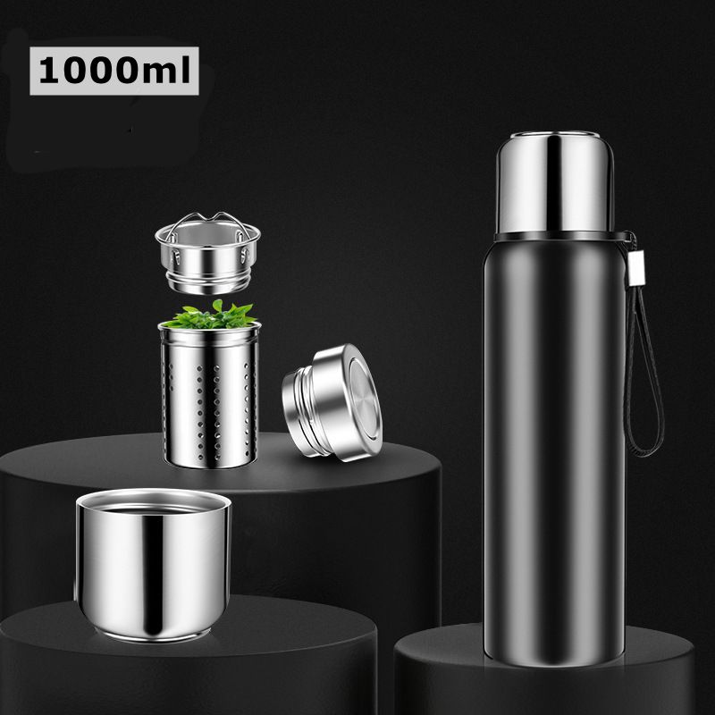 Slimme Thermosfles met LCD Temperatuur Display - 1 Liter - RVS - Dubbelwandig Slimme Thermosfles met LCD Temperatuur Display - 1 Liter - RVS - Dubbelwandig