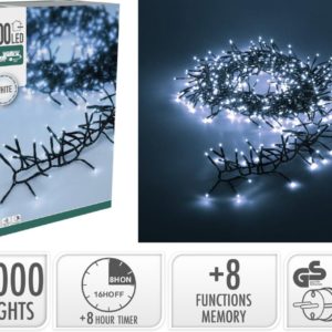 Treecluster Kerstboomverlichting - 3000led - Wit