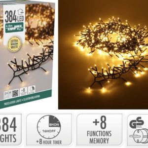 Treecluster Kerstboomverlichting - 384led - extra warm wit