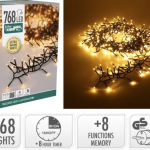Treecluster Kerstboomverlichting - 768led - extra warm wit