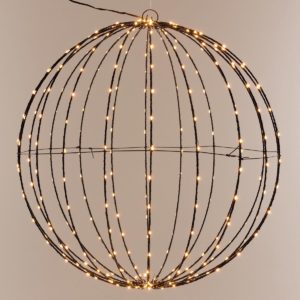 Lichtbol 240 led - Metaal - 40 cm - Kerstverlichting - met Timer - extra warm wit