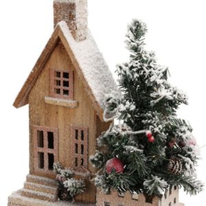 Verlicht Kersthuis - 44cm