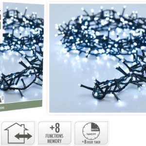 Microcluster - 400 led - 8m - Wit - Timer - Lichtfuncties - Geheugen - Buiten