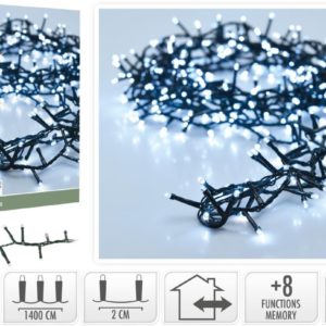 Microcluster - 700 led - 14m - Wit - Timer - Lichtfuncties - Geheugen - Buiten