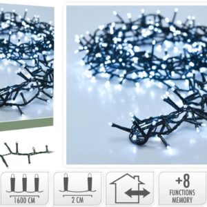 Microcluster - 800 led - 16m - Wit - Timer - Lichtfuncties - Geheugen - Buiten