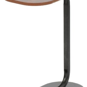 Ceruzo Bijzettafel - Bruin - Banktafel - Metaal met Hout - 45x28x60 cm