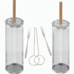 Ceruzo Grillmand - set van 2 - rollend Grillrooster - 30 cm