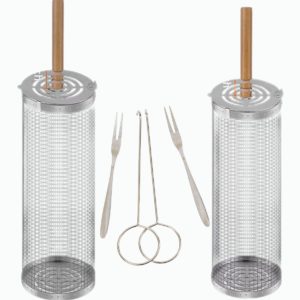 Ceruzo Grillmand - set van 2 - rollend Grillrooster - 30 cm