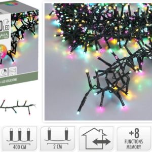 Micro Cluster 200 led - 4m - Soft Multi Colour - Batterij - Lichtfuncties - Geheugen - Timer